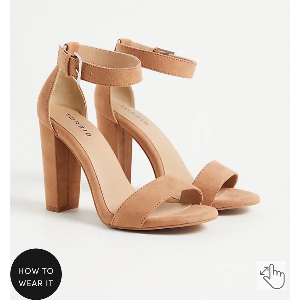 Torrid Staci WW Light Brown Faux Suede Tapered Heel